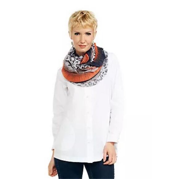 Joan Rivers OS Ruffled Animal Print Infinity Scarf NWT - Picture 1 of 4
